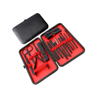 Professional red manicure kit